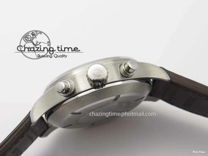 MIROTIME 0216 Pilot Chrono SS IW387808 CF3 ZF 1:1 Best Edition On Brown Leather Strap A Soft 7328